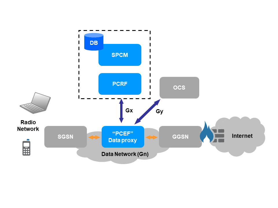 PCEF Adaptor Network Overview