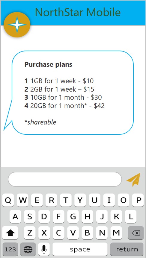 ussd plan purchase screen